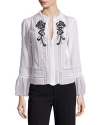 Nanette Lepore Lucky Day Silk Lace Top