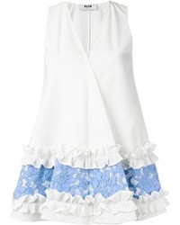 MSGM Lace Ruffled Detail Blouse