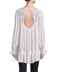 Free People One Night Victorian Lace Inset Top