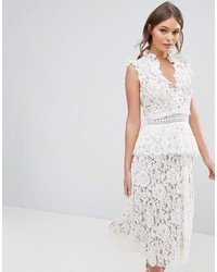 True Decadence Lace Dress With Ruffle Neck