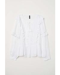 H&M Blouse With Ruffle
