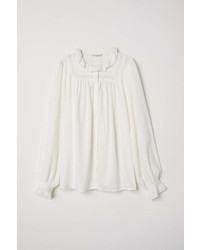 H&M Blouse With Ruffled Collar