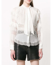 Ermanno Scervino Lace Insert Long Sleeve Blouse