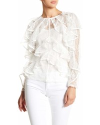Why Dress Lace Ruffle Detail Blouse
