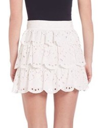 Michael Kors Ruffled Lace Skirt