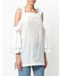 Teija Cold Shoulder Ruffled Blouse