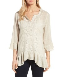 KUT from the Kloth Asymmetrical Ruffle Top