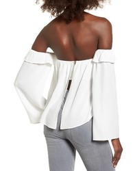 4si3nna Ruffle Off The Shoulder Blouse