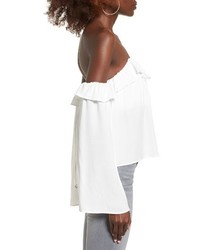 4si3nna Ruffle Off The Shoulder Blouse