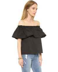 Line & Dot Antonio Ruffle Top