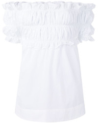 MSGM Off Shoulders Ruffled Blouse