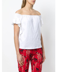 RED Valentino Ruffled Off The Shoulder Top