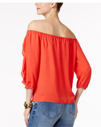 INC International Concepts Ruffled Off The Shoulder Top Only At Macys