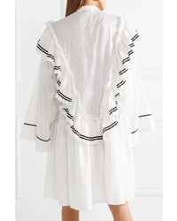 Philosophy di Lorenzo Serafini Ali Ruffled Cotton Voile And Point Desprit Mini Dress