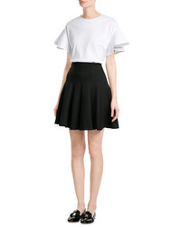 Victoria Victoria Beckham Cotton Blouse With Ruffled Sleeves