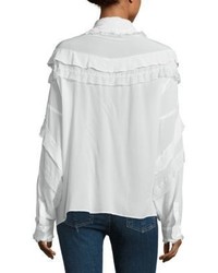 Faith Connexion Ruffle Silk Blouse