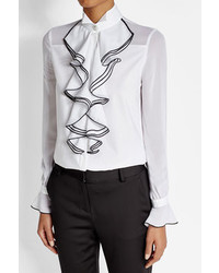 Karl Lagerfeld Cotton Blouse With Ruffles