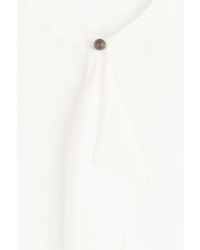 Diane von Furstenberg Silk Ruffle Front Shirt