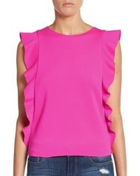 Saks Fifth Avenue RED Double Ruffled Top