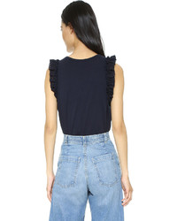 Clu Eyelet Ruffle Tank