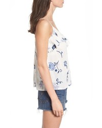 Lush Floral Embroidered Ruffle Camisole