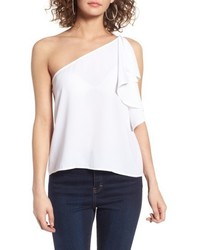 Leith One Shoulder Ruffle Tank