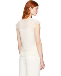 See by Chloe See By Chlo Off White Ruffle Tank Top