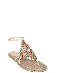 Rene Caovilla 10mm Swarovski Pearls Ayers Sandals