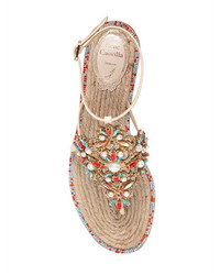 Rene Caovilla 10mm Swarovski Pearls Ayers Sandals