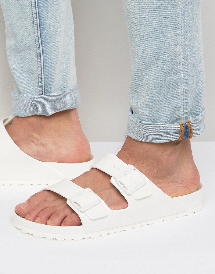 white arizona sandals
