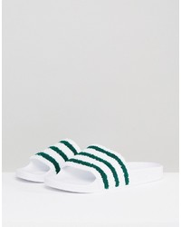 adidas Originals Adilette Slides In White Bb0124