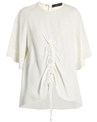 Ellery Riviera Ruched Double Crepe Top