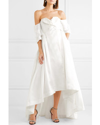Alexis Mabille Off The Shoulder Satin Piqu Gown