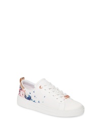 White Satin Low Top Sneakers