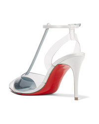 Christian Louboutin Nosy 85 Crystal Embellished Satin And Pvc Pumps