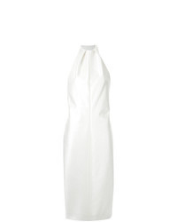 White Satin Sheath Dress