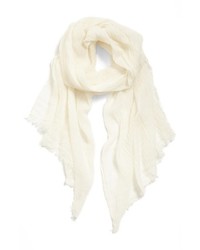 Echo Wool Crinkle Scarf White One Size One Size