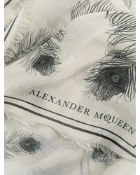 Alexander McQueen Feather Print Scarf