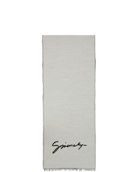 Givenchy Grey And Black Signature Intarsia Scarf