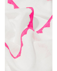 Rose Rose Monaco Neon Silk Trimmed Cotton Voile Scarf