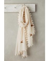 Anthropologie Sequined Swan Scarf