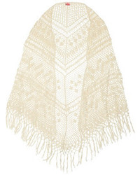 Anna Kosturova Tasseled Crocheted Cotton Wrap