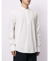 BOURRIENNE Long Sleeved Cotton Seersucker Tunic Shirt