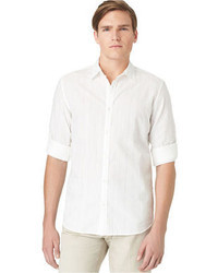 Calvin Klein Multi Striped Seersucker Roll Tab Sleeve Shirt