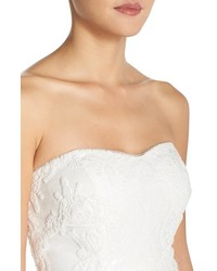 Jenny Yoo Sadie Sequin Lace Strapless A Line Gown