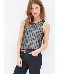 Forever 21 Sequined Scoop Neck Top