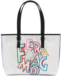 Salvatore Ferragamo Logo Embroidered Sequin Tote Bag