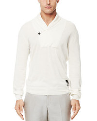 Alexander McQueen Shawl Collar Cashmere Sweater Off White