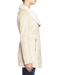 Jessica Simpson Asymmetrical Faux Shearling Jacket