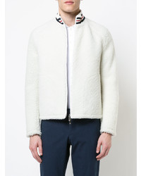 Thom Browne Golf Jacket With Funnel Collar In Dyed Shearling